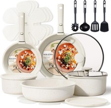 CAROTE 19pcs Pots and Pans Set, Nonstick Cookware Set Detachable Handle, Inducti