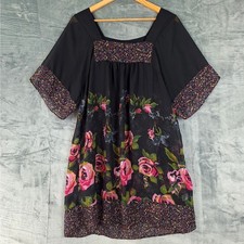 Womens Dress Large Romantic Floral Fairy Grunge Whimsygoth Boho Feminine Peasant
