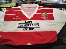 FEATHERSTONE ROVERS RUGBY LEAGUE SHIRT L ELLGREN AWAY COPY CONSULTANTS GROUP