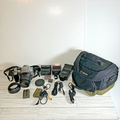 Canon EOS Digital Rebel DS6041 W/ EF-S 18-55mm Lens Bag Bundle Untested