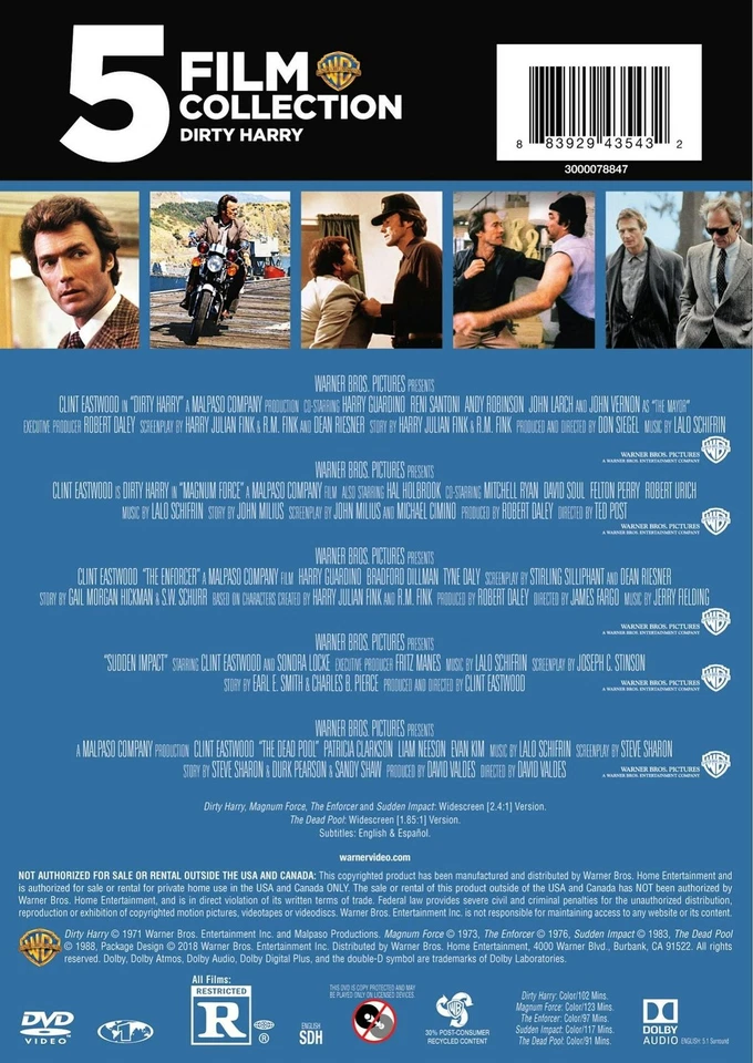 Dirty Harry Collection DVD Clint Eastwood NEW Foto 4 de 4