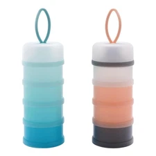 2pcs Protein Powder Container 4 Stackable Leakproof Protein Powder Dispenser ...