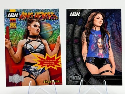 Skye Blue 2025 Skybox Metal Universe AEW Ring Heroes & Base Lot (2)