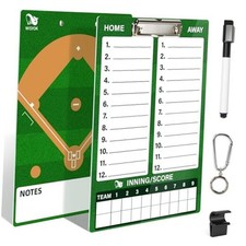 Double-Sided Dry Erase Clipboard for Coaches, Softball Lineup Board Baseball