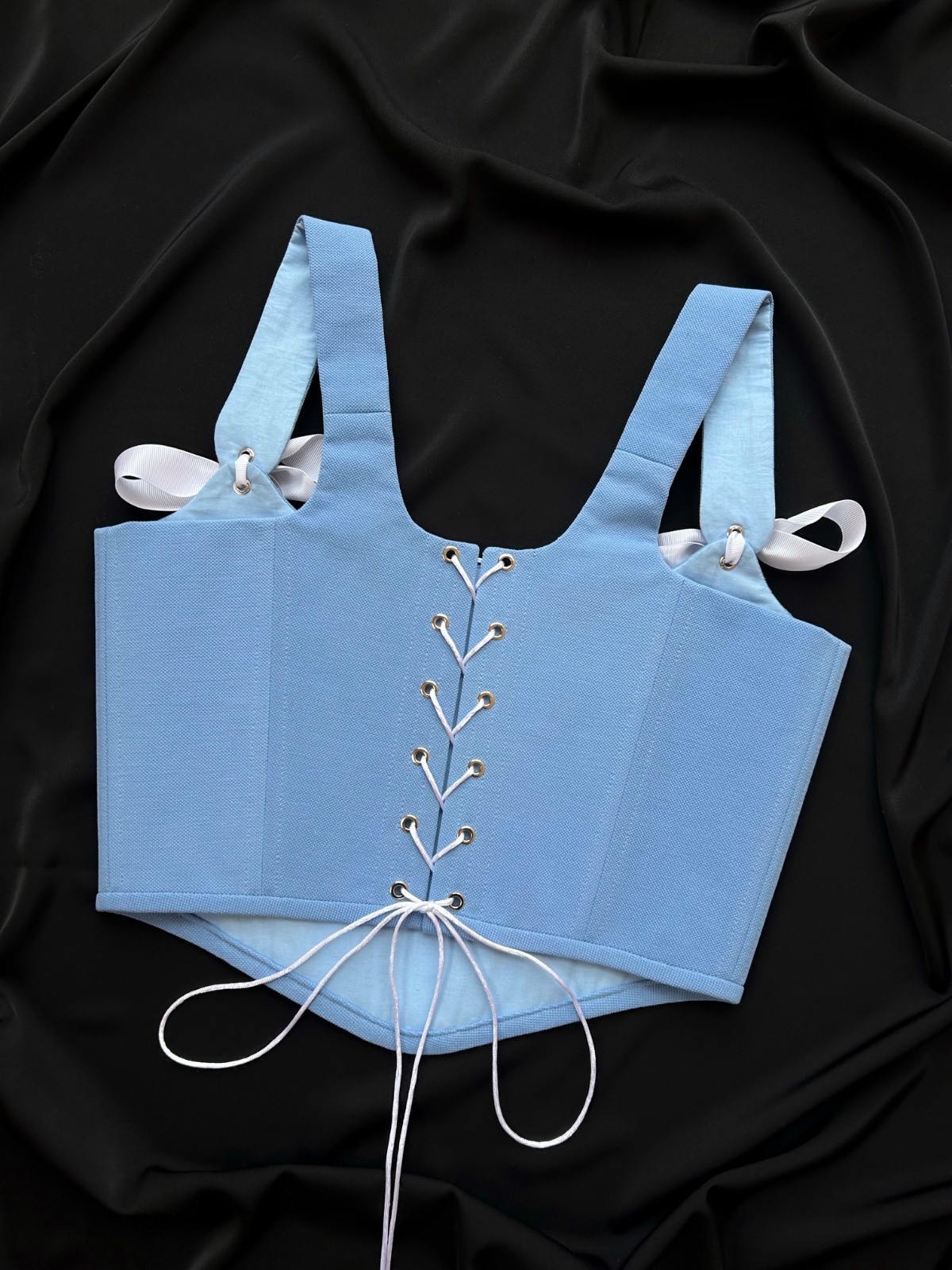 Corset is Altered from polo YSL / Handmade Crop Top Yves Saint Laurent thumbnail 8