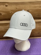 Audi Hat Cap Strap Back Light Gray Car Logo Outdoors Casual Adjustable Mens