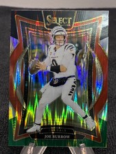 🔥 2024 Panini Select – Concourse Joe Burrow #39 Black & Green Shock Prizm 💎