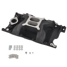 Intake Manifold Dual Plane Black For 1967-03 Small Block Chrysler Mopar 318 340