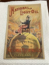 National Light Oil Uncle Sam National Refining Company Cleveland Ohio Trade Card