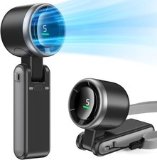 Foldable Handheld Fan Digital Display, 5 Speed Adjustable Personal Small Pocket