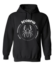 Scorpio Brave Mysterious Loyal Ambitious Sarcastic Humor Men's Hoodies
