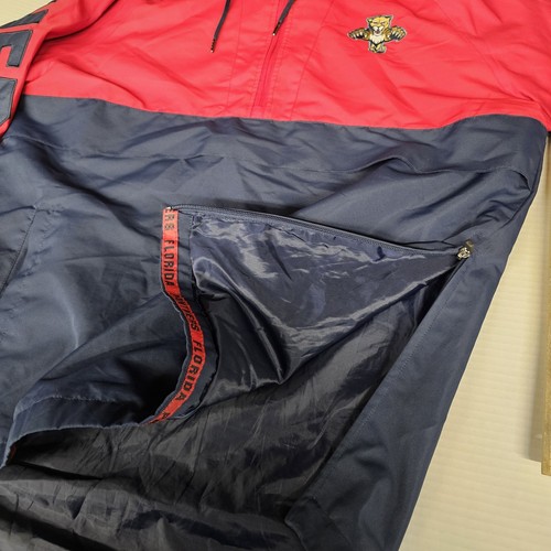 Vintage Y2K Colosseum NHL Florida Panthers Hooded Jacket Half Zip Pouch Pocket - Bild 11 von 15