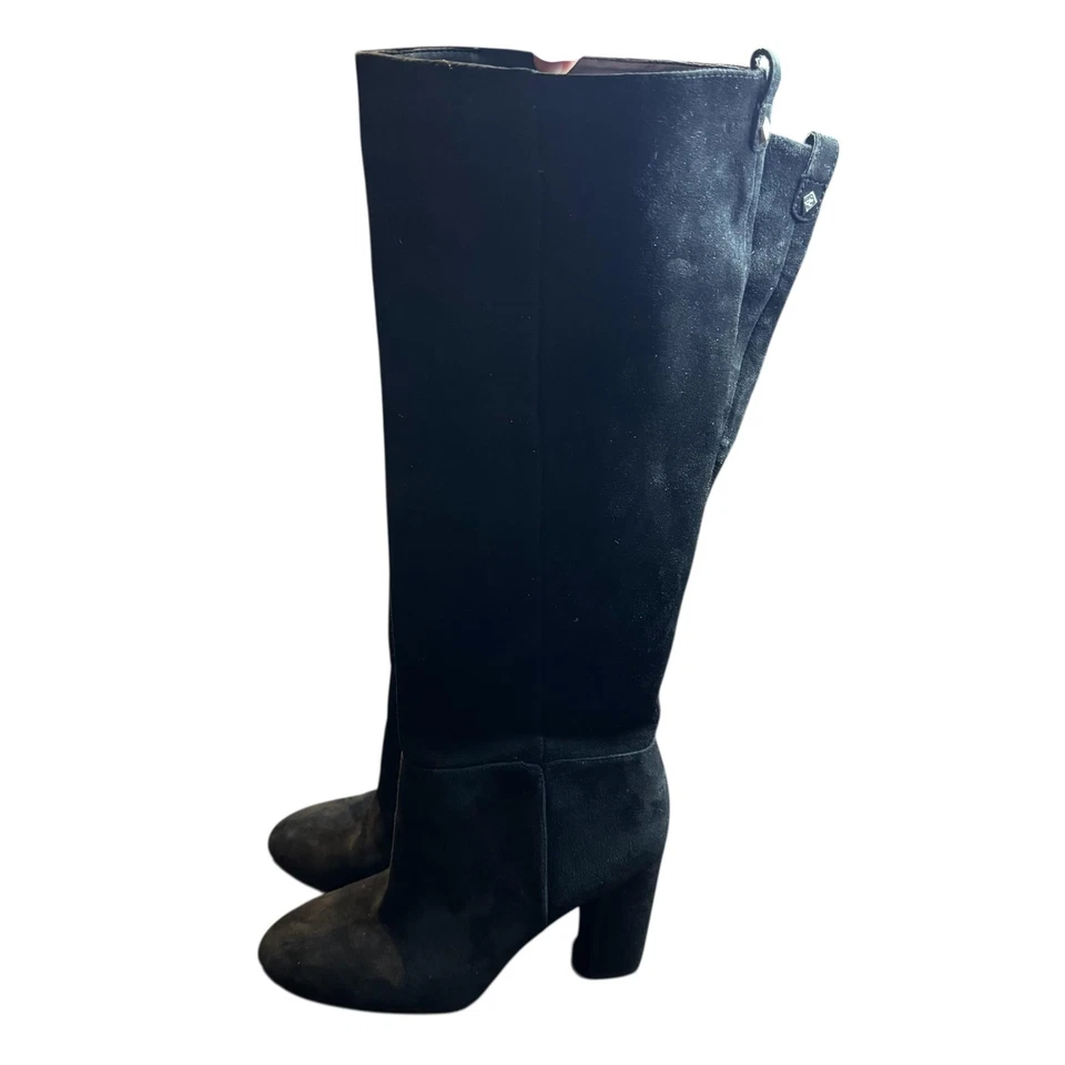 Sam Edelman Boots Womens Size 9.5 Black Suede Caprice Knee High Tall Block Heel - Image 2 of 4