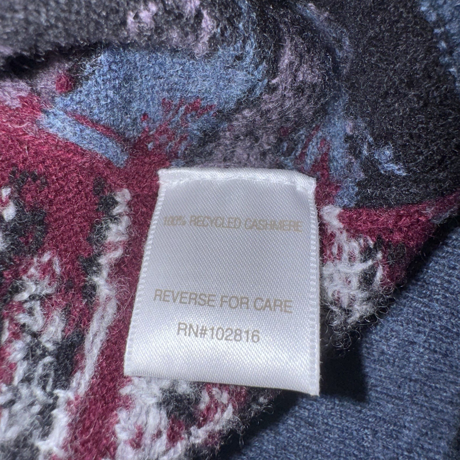 Garnet Hill Patchwork Cashmere Oversized Sweater … - image 7