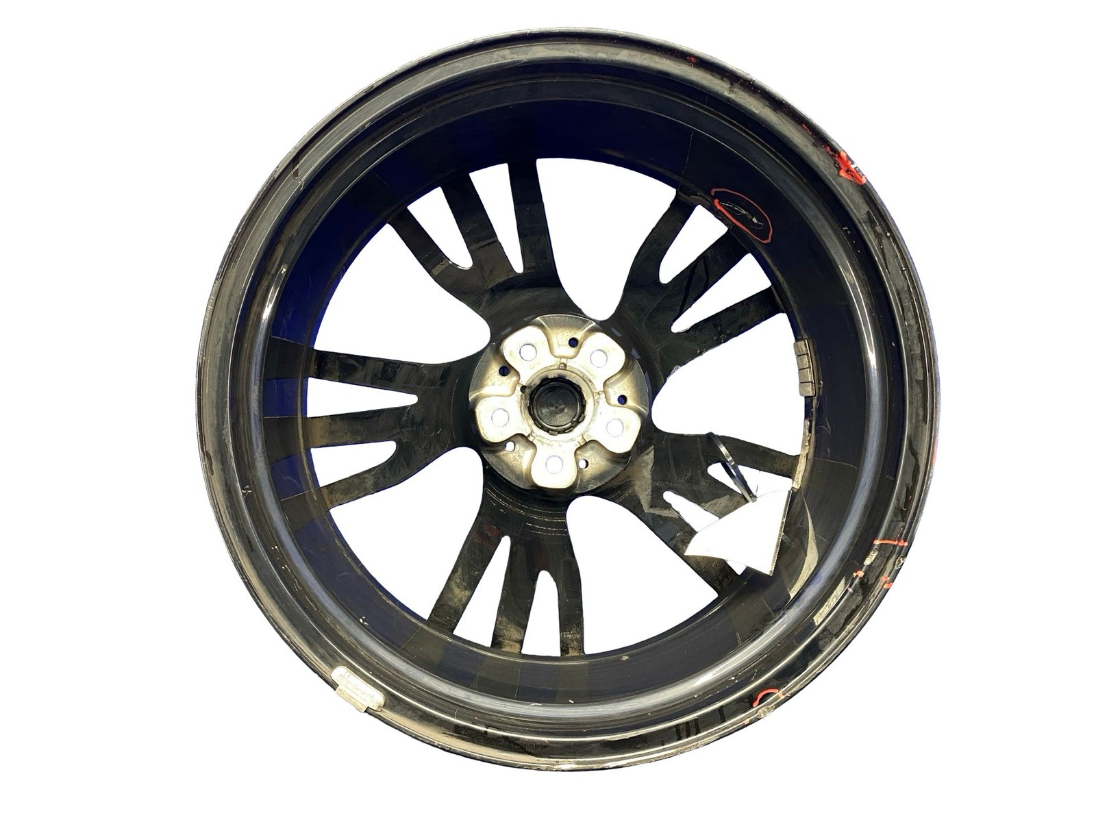 14-20 BMW I8 20X7.5 Front 5 W Spoke Wheel Rim Silver Black *HEAVY CURB RASH*