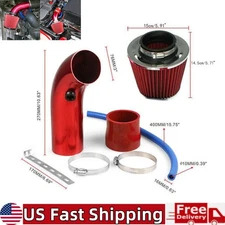 Cold Air Intake Filter Pipe Induction Power Flow Hose System Car Accessories Set