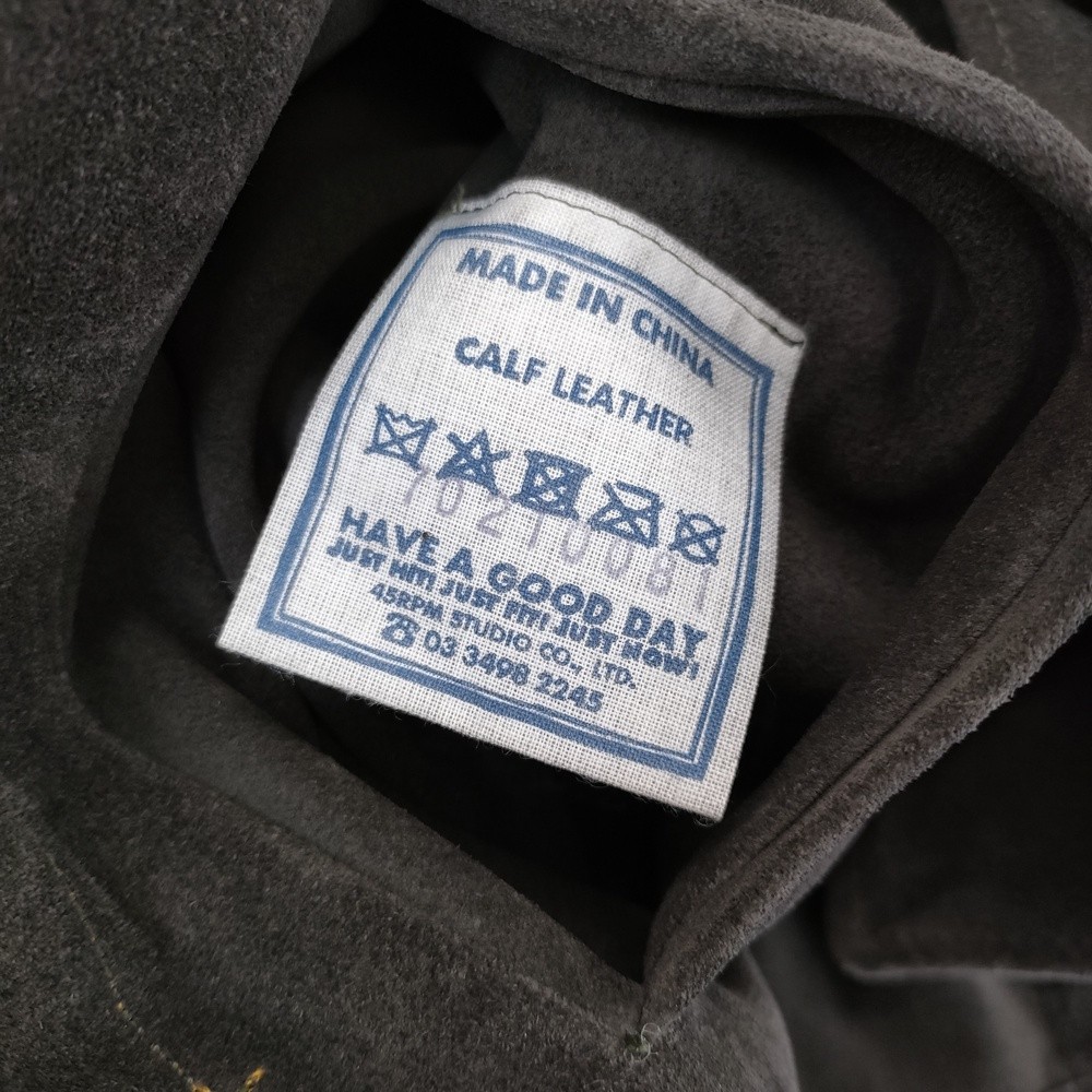 45R/45rpm Suede square jacket Charcoal gray 5-0113T♪ | eBay