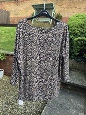 Marc Cain N6 Uk 14/16 Blouse Top Animal Print , New With Tags