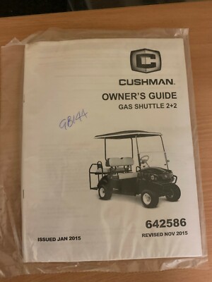 Cushman 642586 Golfbuggy / Shuttlebus Bedienungsanleitung ...20£ + MwSt.