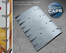 Rear Side Fairings Kit (set of 8) - White - For Semi-Trucks by Aerotech Caps