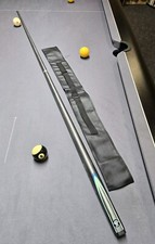 Slate Fibreglass 2-piece Centre Jointed Snooker Pool Cue 57" & Black Sleeve NEW 