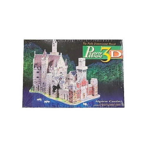 Puzz3D 3D Puzzle Alpine Castle 4436 Super Challenging 1000pc VTG 1994 Sealed