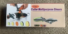 JTME Cutter Multipurpose Kitchen Shears Food Cutter With Attached Tray Ajustable