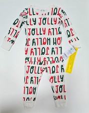 Carter's Pajamas Holly Jolly Thermal Christmas PJs Boy Girl Kids 12 months NWT
