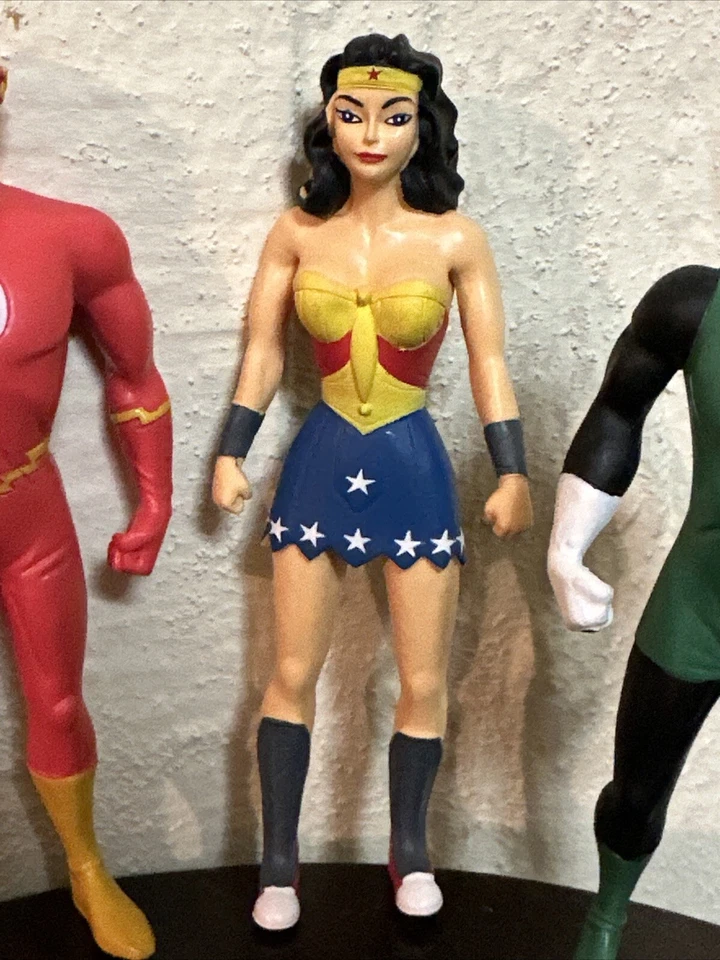 Figuras flexibles DC Liga de la Justicia NJ Croce 2013 Superman Flash Wonder Woman GL Foto 4 de 4