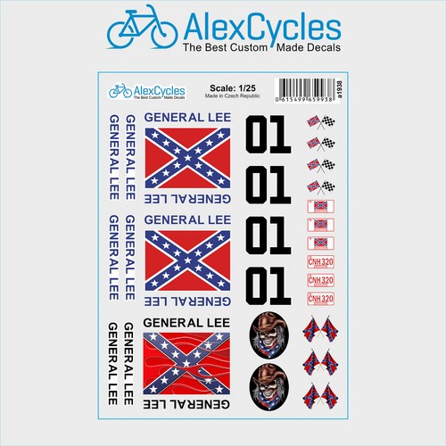 general lee duke of hazzard 1 25 scale decals stickers cut kit rc car tamiya hpi ebay