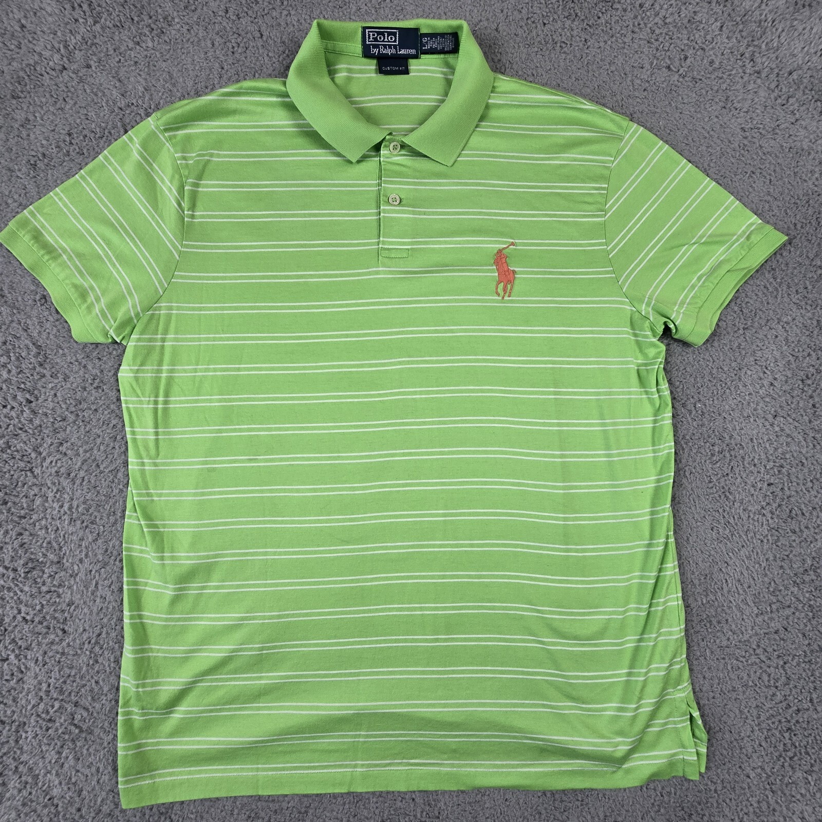 Polo Ralph Lauren Golf Polo Shirt Green  Mens Size Large Pima Cotton Large Pony thumbnail 3