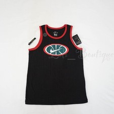 NWT Nike CT6119-011 Men Dri-Fit Basketball Tank Top Cotton Polyester Black Red M