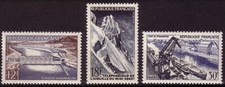 TIMBRE FRANCE 1078/1080** réalisations Techniques  1956