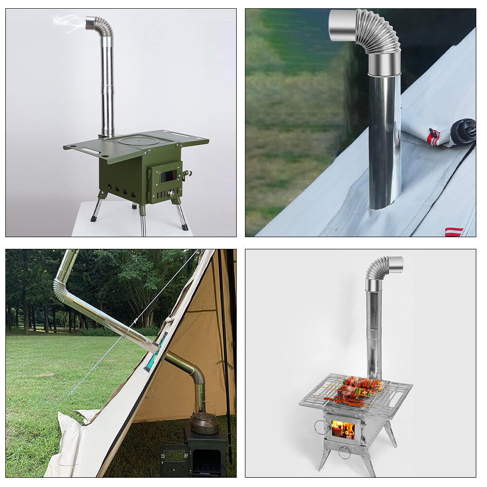 Stove Flue Steel Flue Pipe Elbow Rain Cap Pipes Chimney Liner Flue For