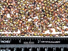 600 Preciosa Czech Glass Fire Polished Round Beads 4mm Jet California Pink coatd