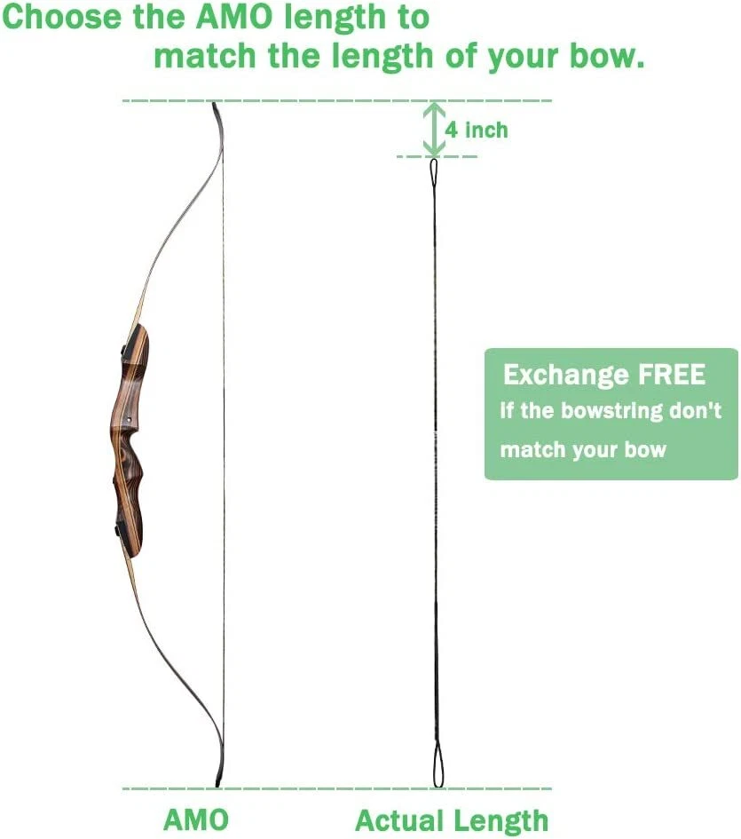 44"-70" Archery Bow String Replacement with Wax for Traditional/Recurve/Longbow - Image 3 of 4