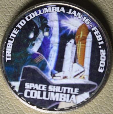 2014 JFK KENNEDY HALF DOLLAR COLUMBIA SPACE SHUTTLE COLORIZED COIN UNC ...