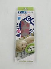 Oogaa Silicone Placemat For Babies Toddlers Portable Reusable 13.7" x 8.8" Pink