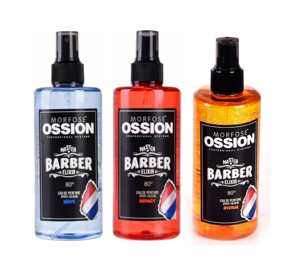 3 x Set Morfose Ossion Barber Eau De Perfume Cologne 300ml Impact, Storm, Wave