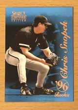 1996 SELECT CERTIFIED BASEBALL CERTIFIED BLUE CHRIS SNOPEK CHICAGO WHITE SOX