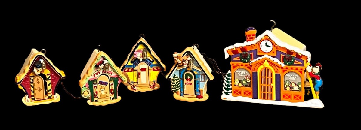 Collectible '93 Mr. Christmas Disney Mickey's Clock Shop Set No