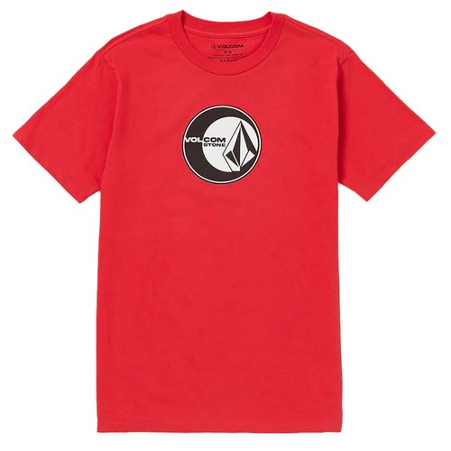Volcom Men's Simply Stoned Ribbon Red Short Sleeve T Shirt (RNR) - Picture 3 of 5