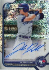 2022 Bowman Chrome Jaden Rudd Prospect Autographs Speckle Refractor #/299