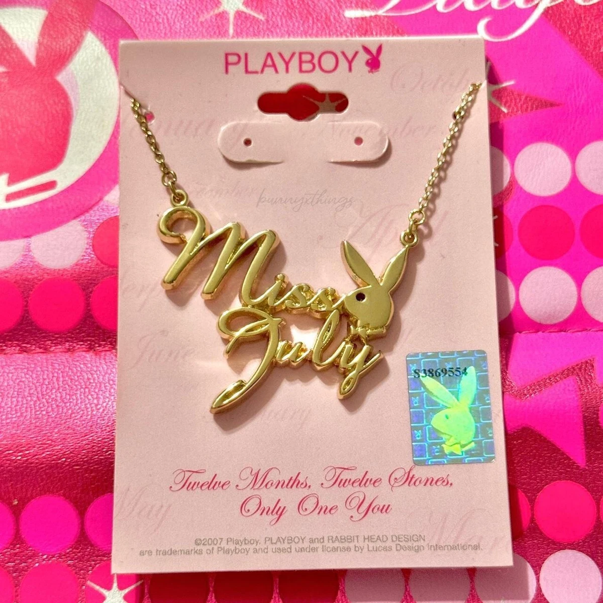Playboy Miss July Gold Necklace NWT