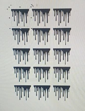 Drips paint mask stencil slot car 1/64 ho lexan body bsrt viper tyco wizzard