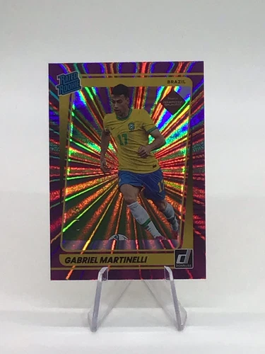 2021-22 Donruss soccer Gabriel Martinelli rc Purple Laser SSP #/99 Brazil⚽️🔥