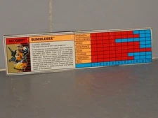 G1 TRANSFORMER AUTOBOT PRETENDER BUMBLEBEE TECH SPEC LOT # 1