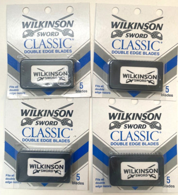 Wilkinson Sword Classic Double Edge Blades 5/ct **LOT OF 4**