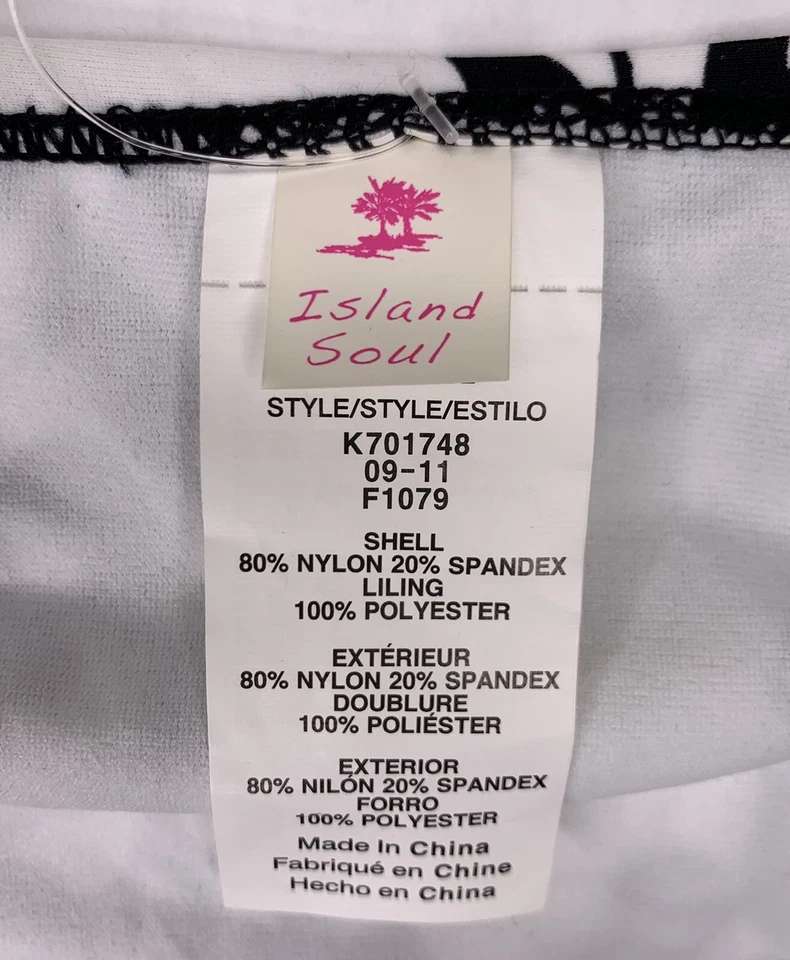 Parte inferior de bikini de natación Island Soul Juniors blanco y negro hipster talla L  Foto 4 de 4