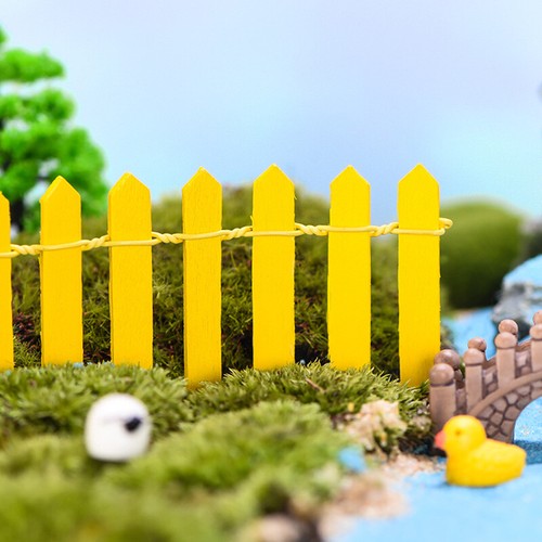 90cmx5cm DIY Small Fence Barrier Wooden Craft Miniature Fairy Garden Decoration - Picture 14 of 44